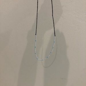 super cute white and blue choker!